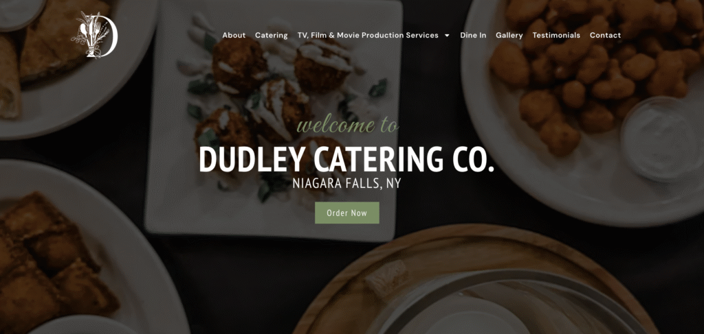 Dudley Catering Co. website preview